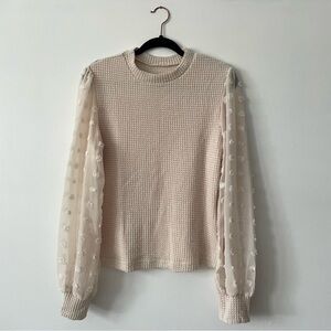 Women’s Puff-Sleeve Knit Top